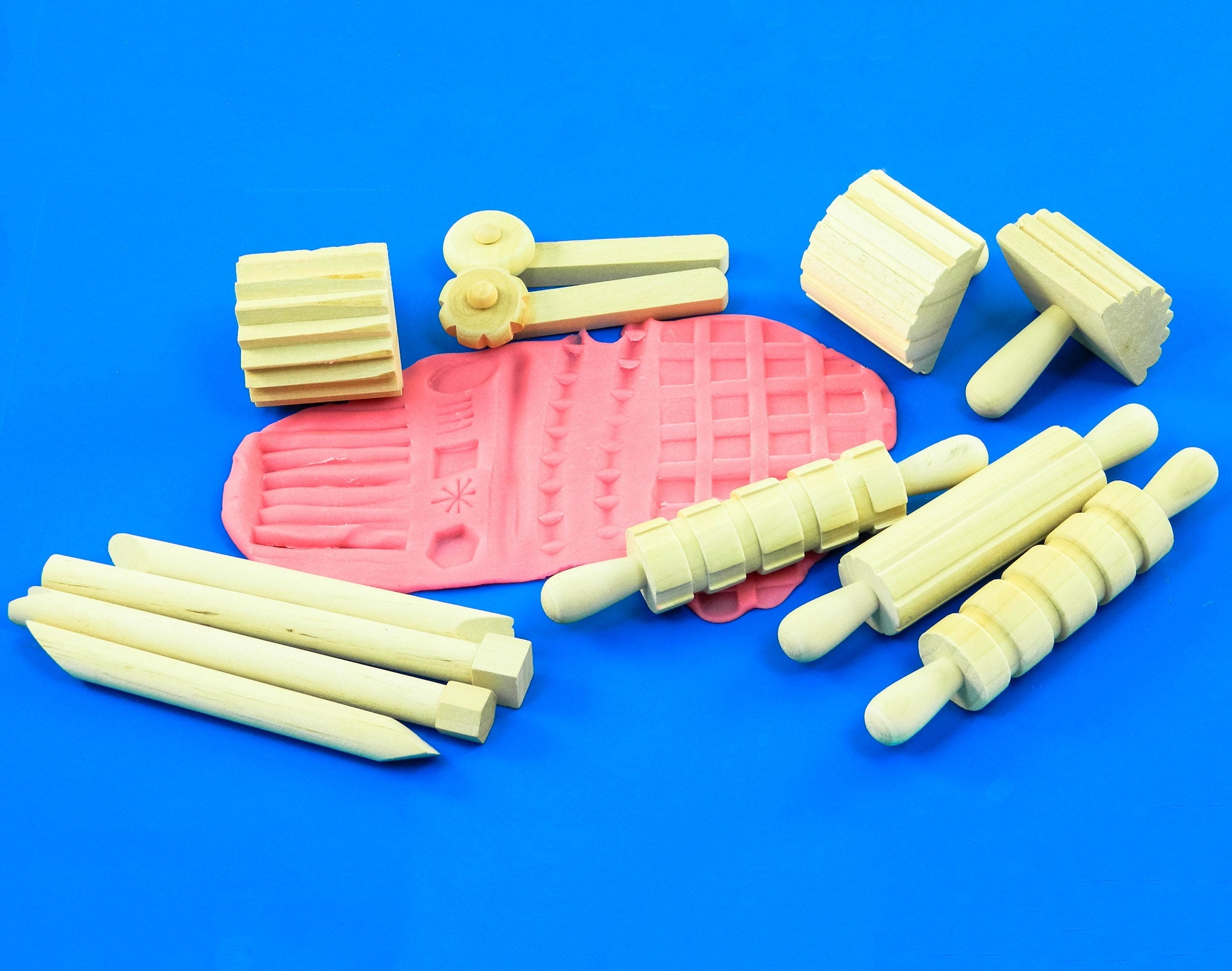 Wooden Dough Tool Set Of 12 Learning And Exploring Through Play